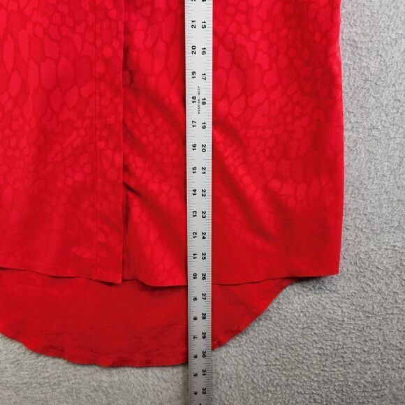 Athleta Urbanite Top Womens XS Red Leopard Vented Commuter Wicking UPF Cooling - Picture 14 of 16